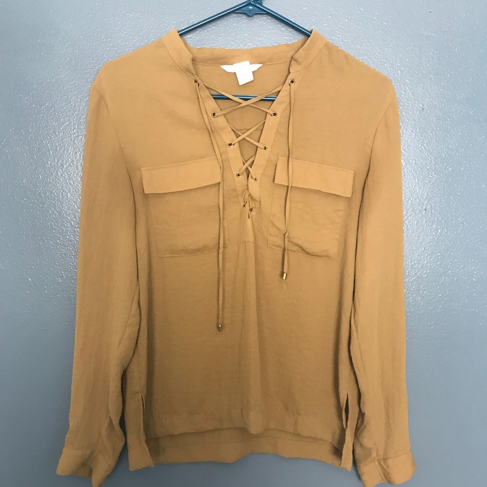 Long sleeve lace blouse